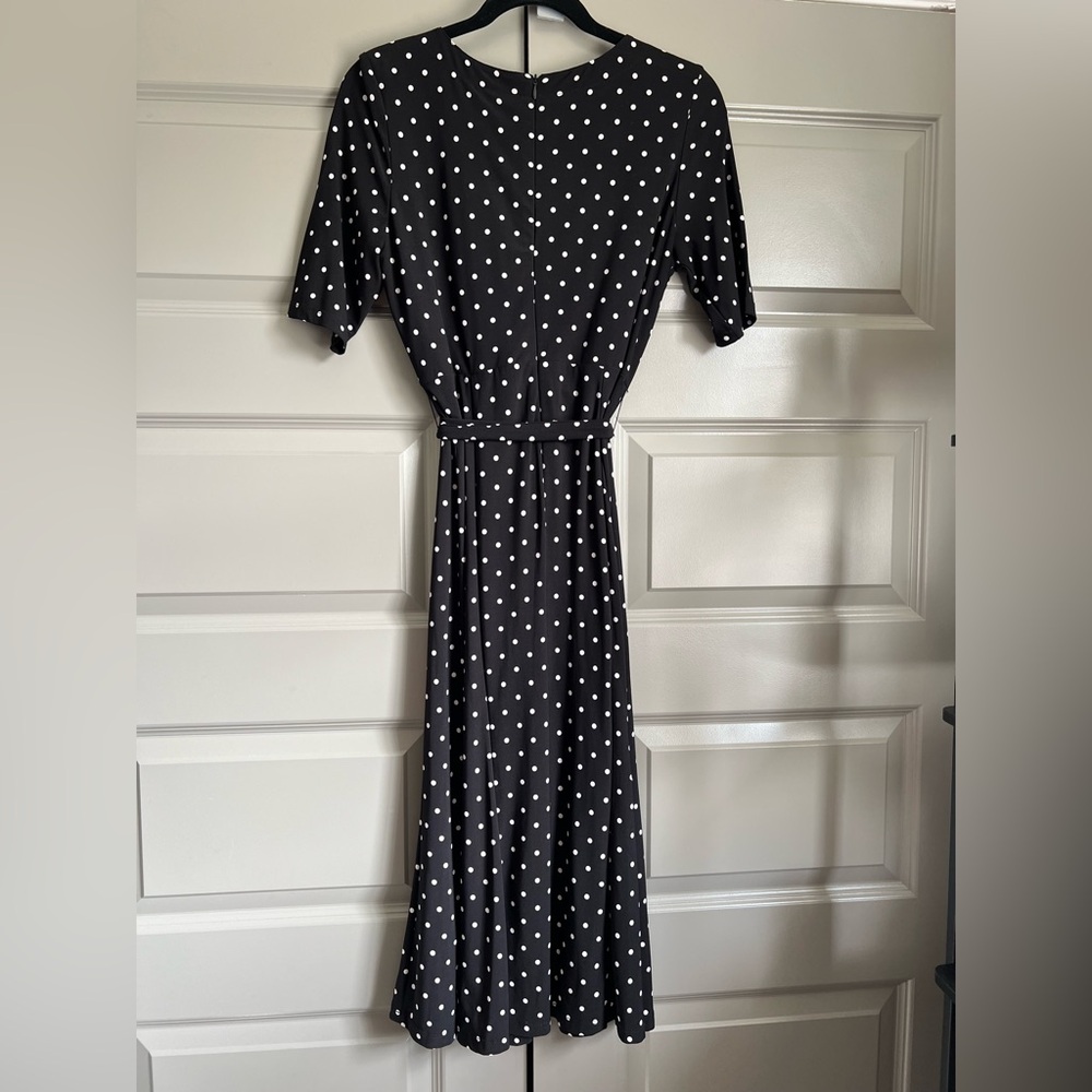 Polka Dot Black Dress - Picture 3 of 4